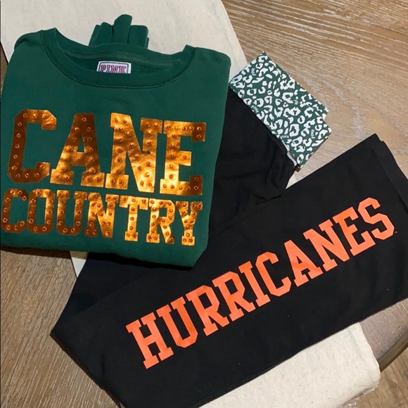 VS PINK Miami Hurricanes Set